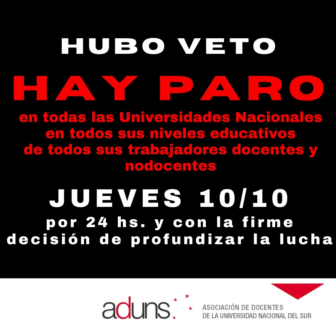 Jueves 10-10 Hay paro