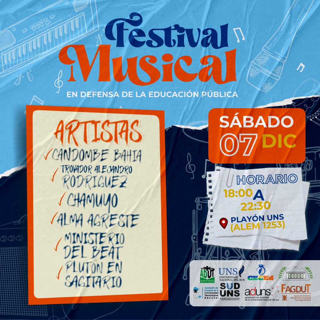 FESTIVAL MUSICAL EN DEFENSA DE LA EDUCACIÓN PÚBLICA