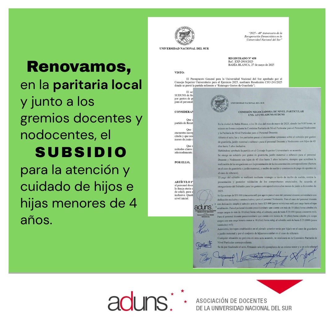 SUBSIDIO 2025 - Atención y cuidado de hijos e hijas menores de 4 años