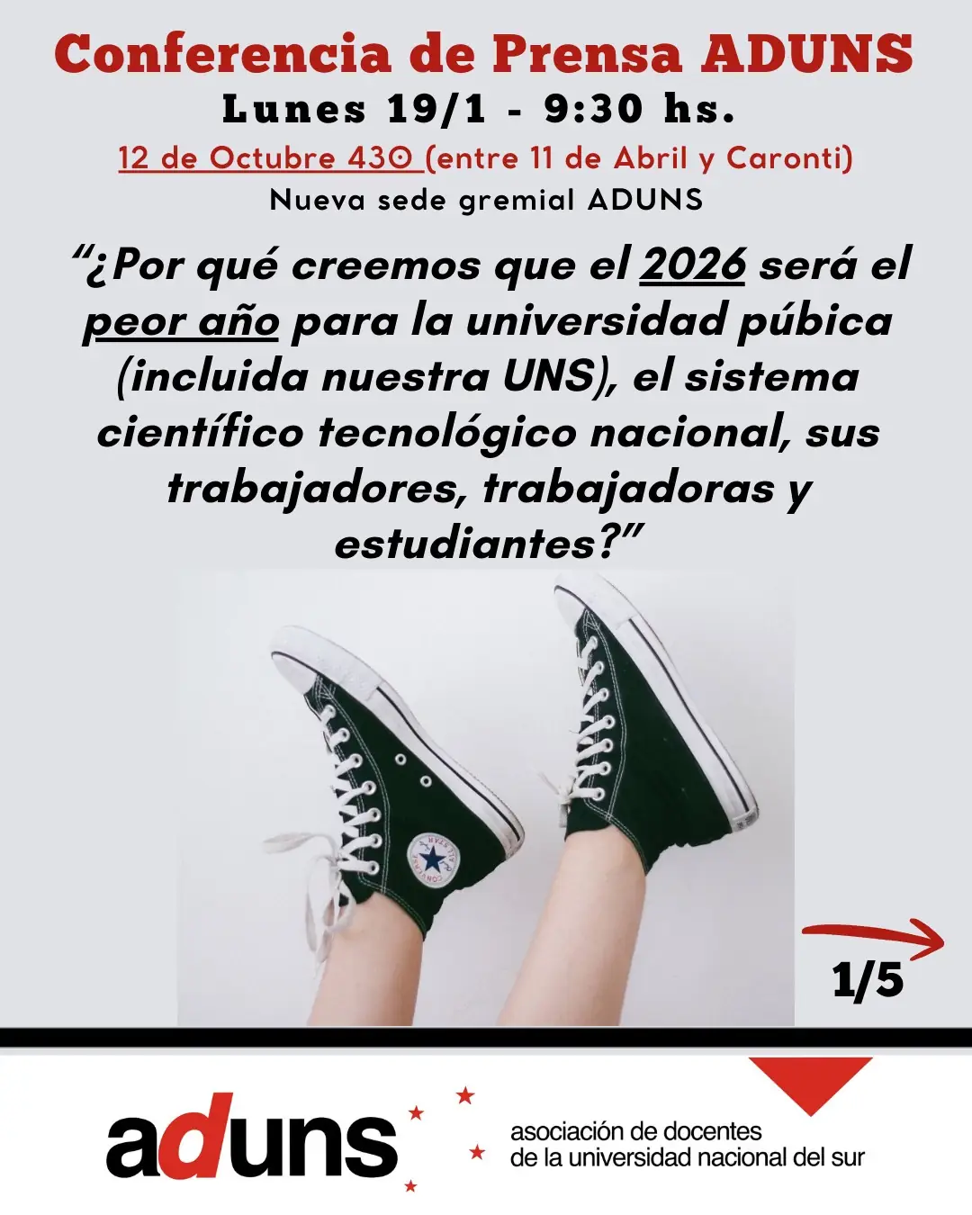 ¿Porqué creemos que el 2026 será el peor año para la universidad pública.... CONFERENCIA DE PRENSA