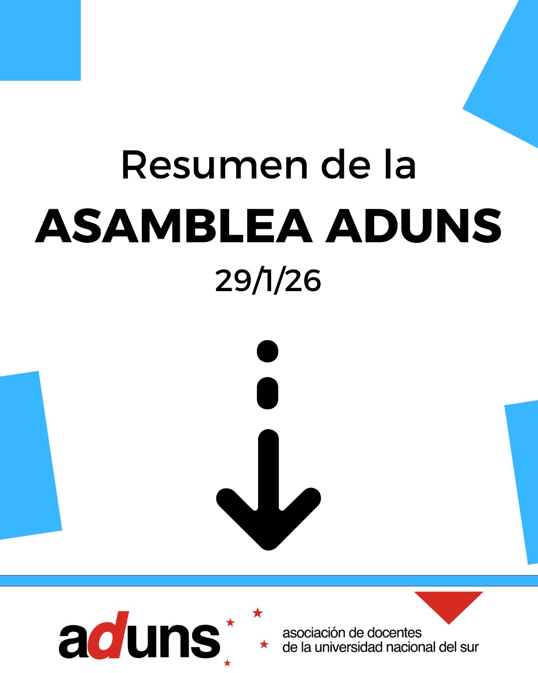 Resumen de la Asamblea de ADUNS