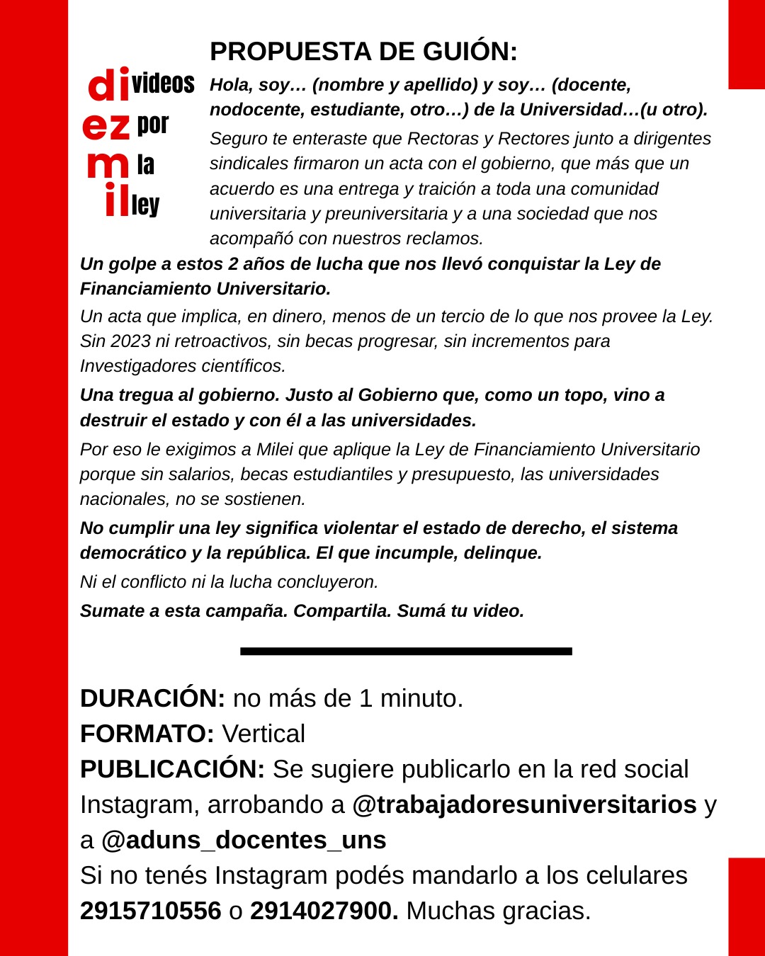 10.000 VIDEOS POR LA LEY