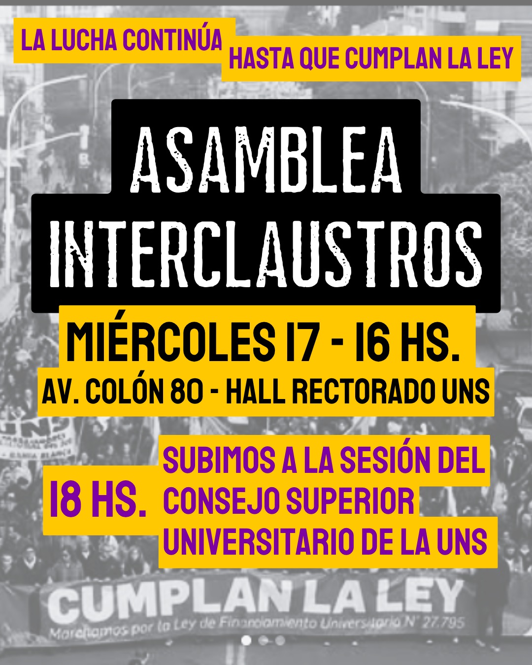 El conflicto no concluye mientras la Ley no se aplique