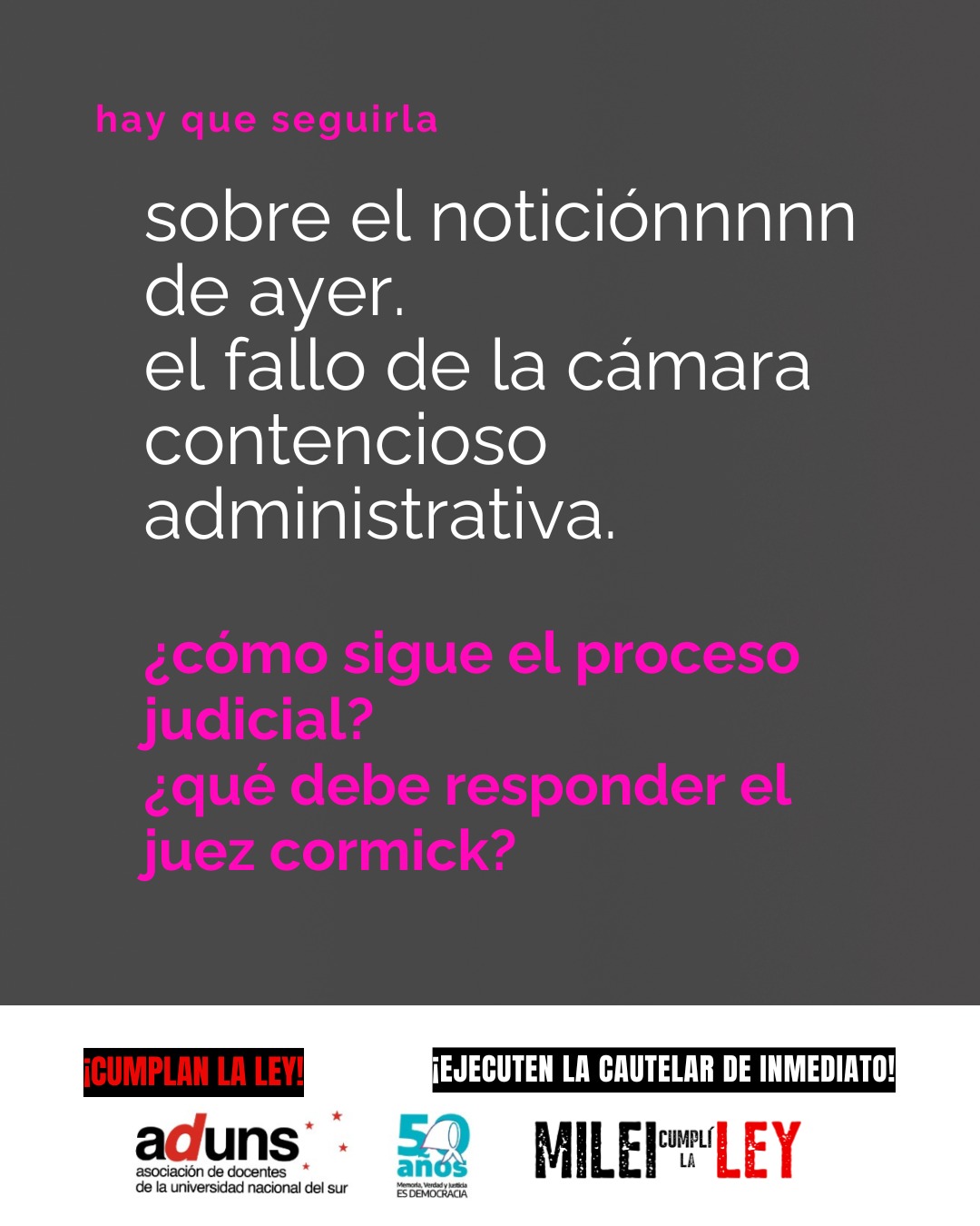SOBRE EL NOTICIÓNNNNN DE AYER