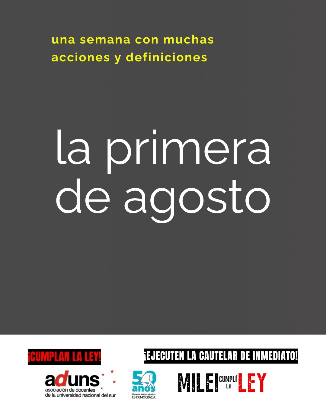 La primera de agosto