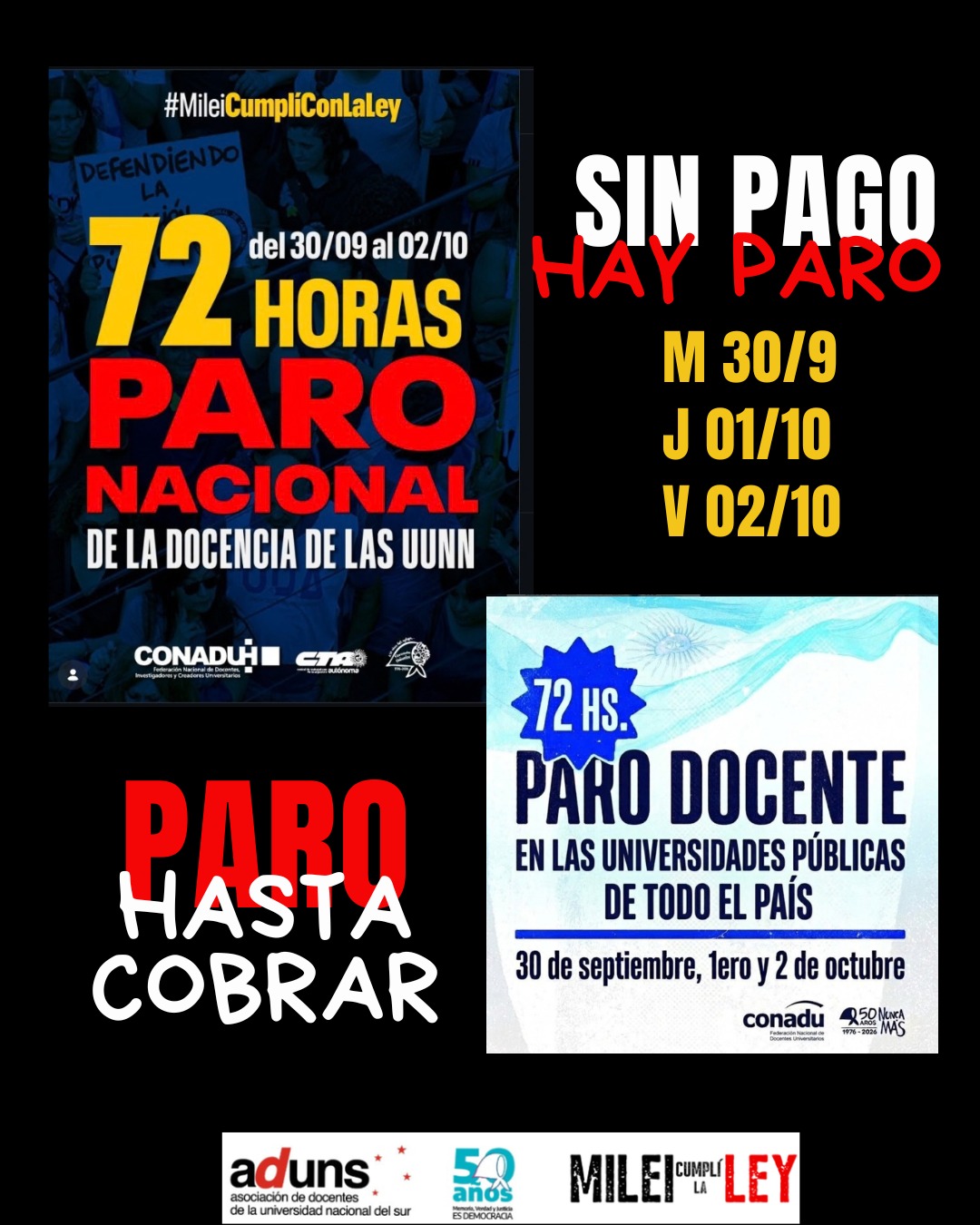 SIN PAGO, HAY PARO